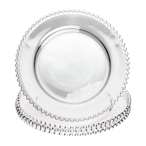 Platos de Vidrio Línea Perola 28 cm, 20 cm