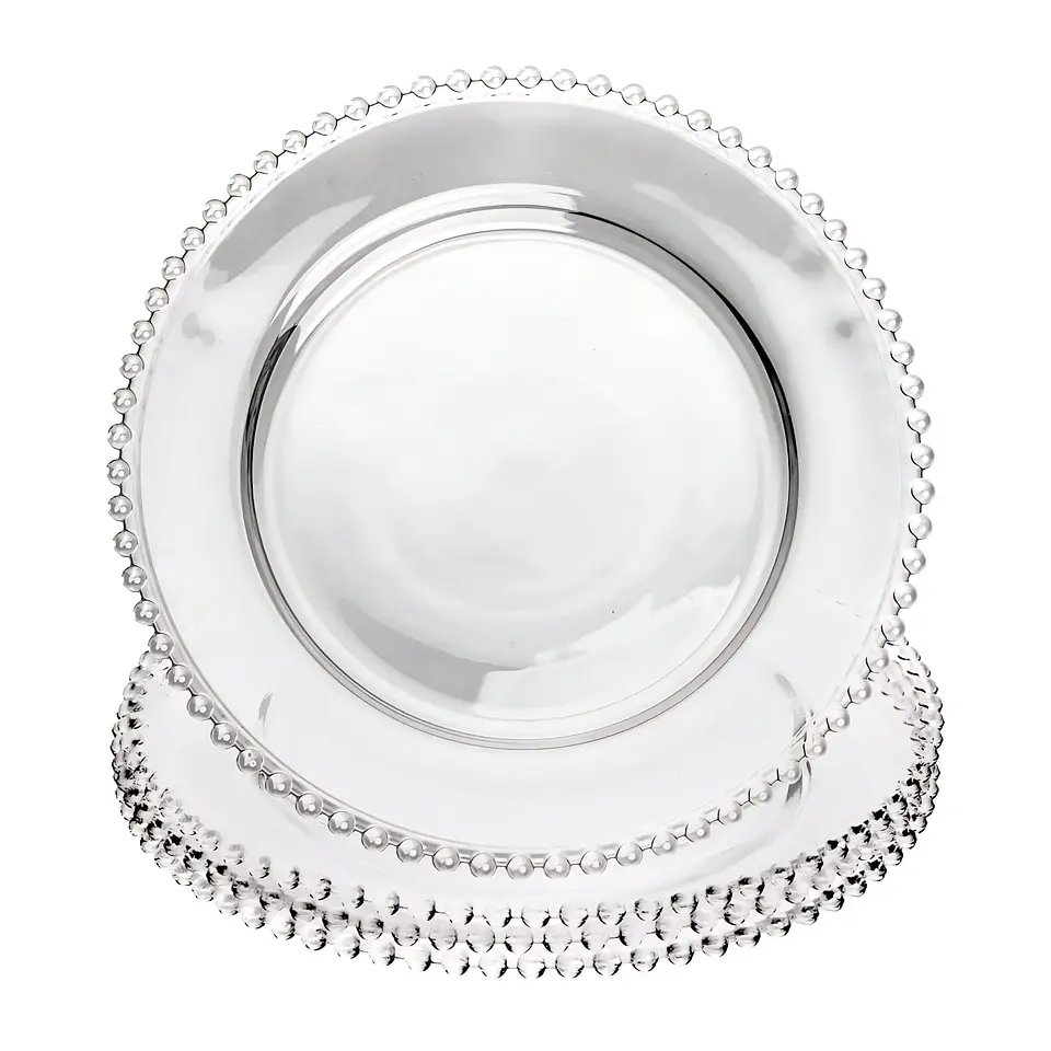 Platos de Vidrio Línea Perola 28 cm, 20 cm 1