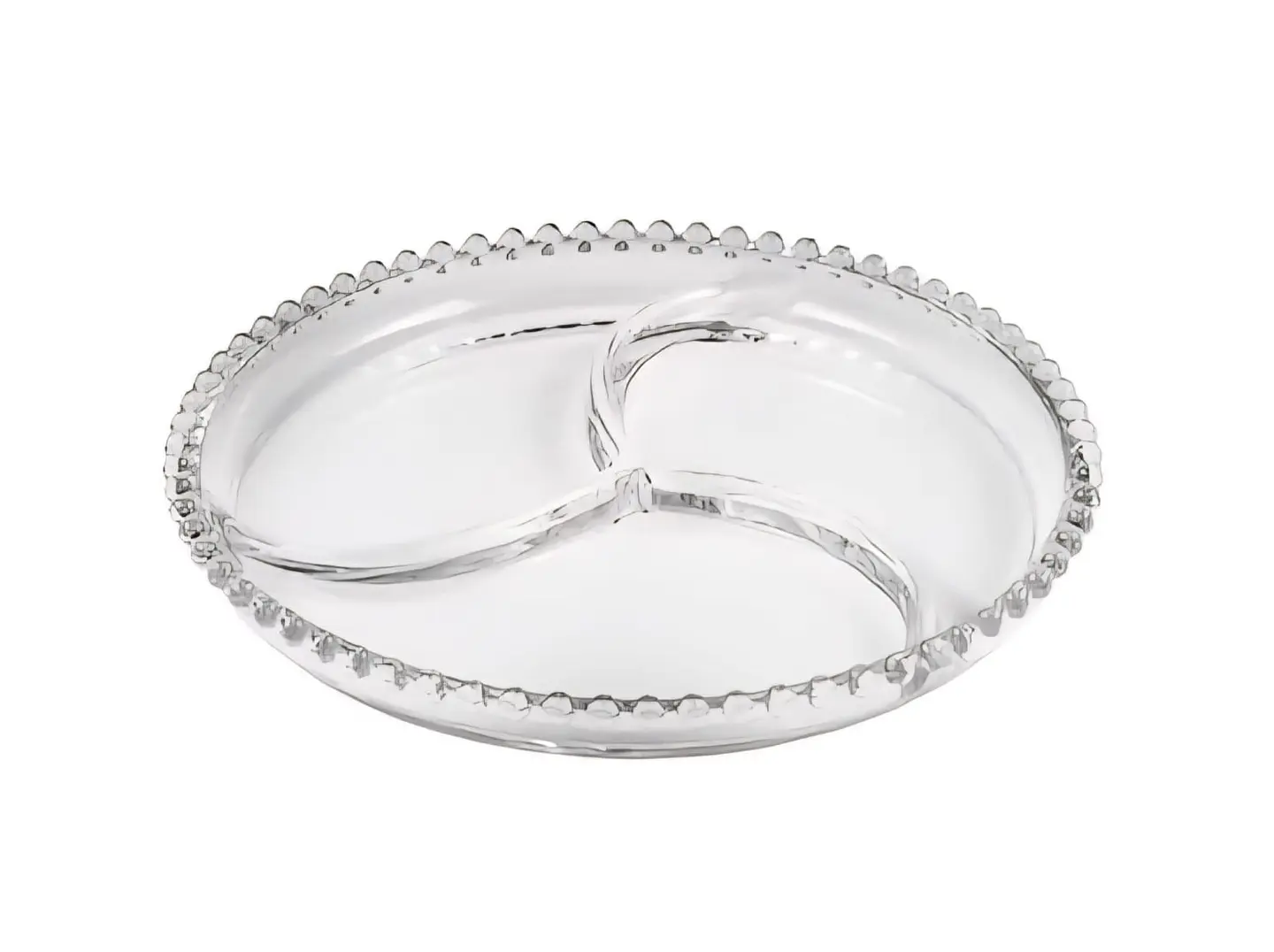 Plato de Aperitivo Perola con divisiones 24 cm  3
