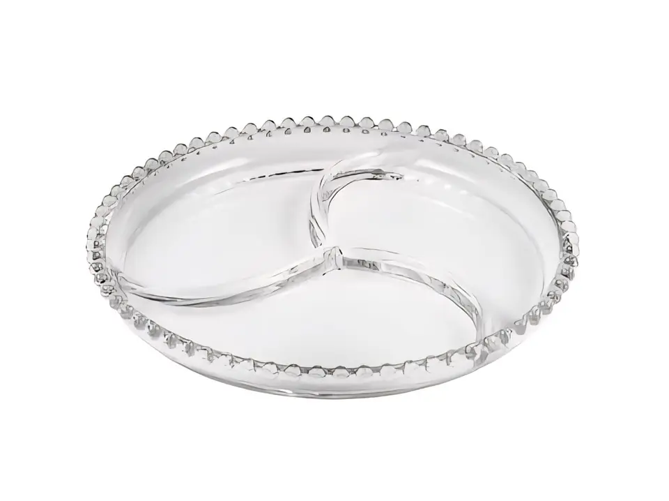 Plato de Aperitivo Perola con divisiones 24 cm  3