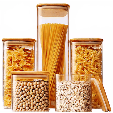 Contenedores de Alimentos Con Tapa de Bambú 4