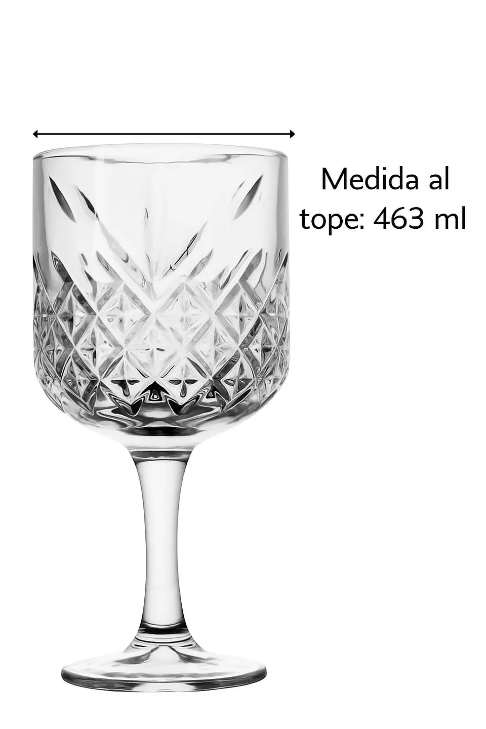 Set de 6 copas de gin 463 ml – vidrio tallado elegante para cócteles 3