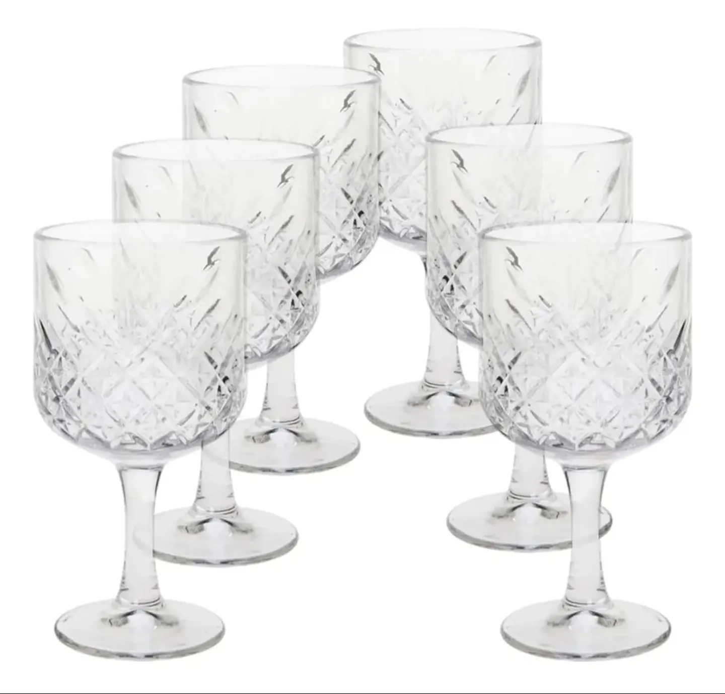 Set de 6 copas de gin 463 ml – vidrio tallado elegante para cócteles 2