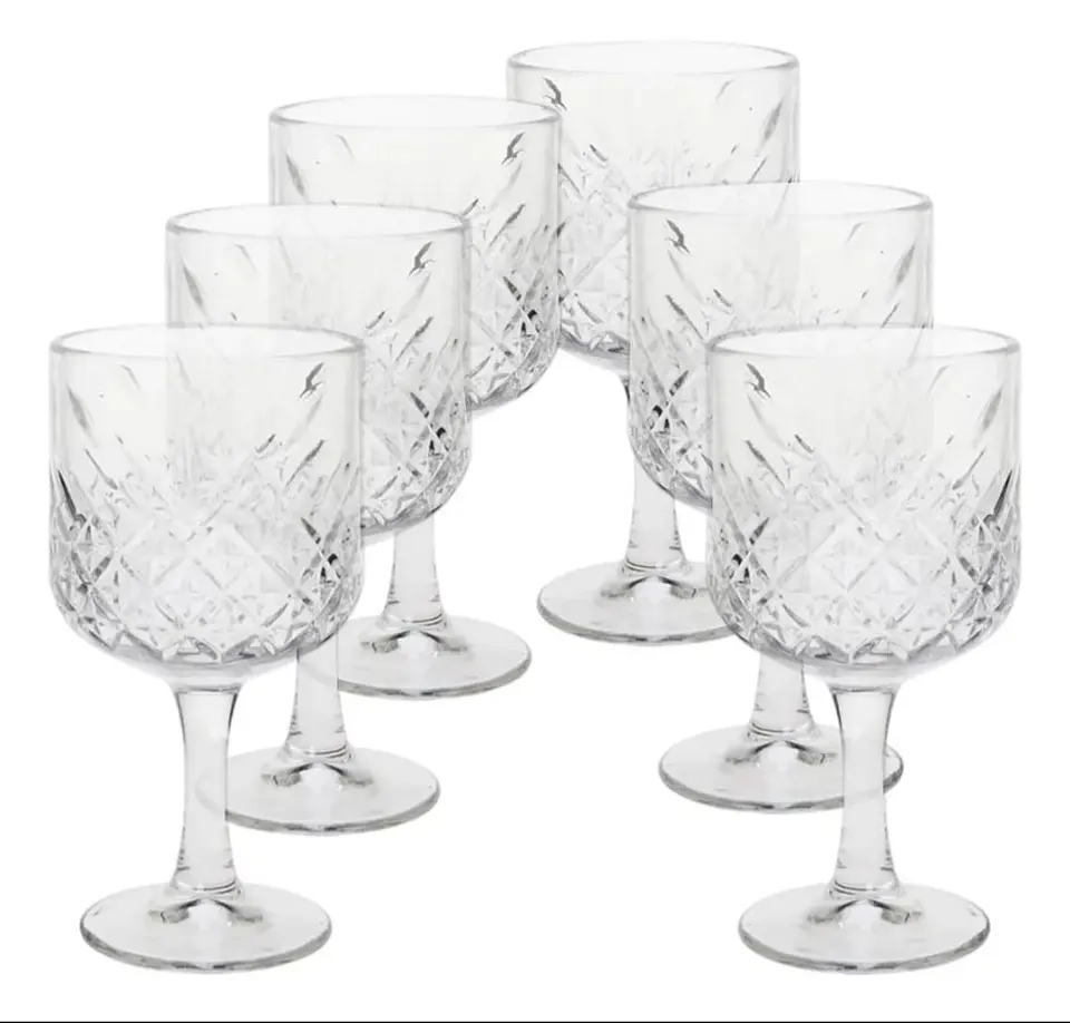 Set de 6 copas de gin 463 ml – vidrio tallado elegante para cócteles 2
