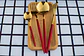 Set de cubiertos de Acero Inoxidable dorados 24 piezas  - Miniatura 2