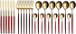 Set de cubiertos de Acero Inoxidable dorados 24 piezas  - Miniatura 4