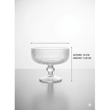 Set de 6 Copas de Helado, Postre,  260 ml 2