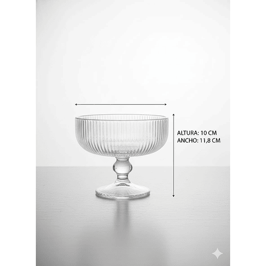 Set de 6 Copas de Helado, Postre,  260 ml 2