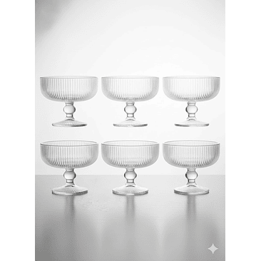 Set de 6 Copas de Helado, Postre,  260 ml 4