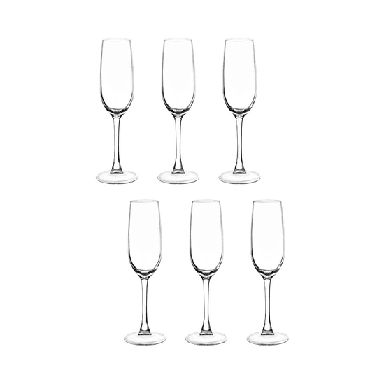 Set de 6 Copas Flauta, espumante 190 ml 5