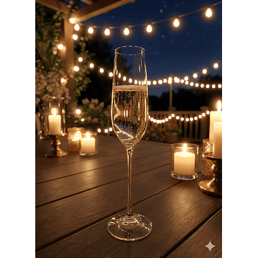 Set de 6 Copas Flauta, espumante 190 ml 1