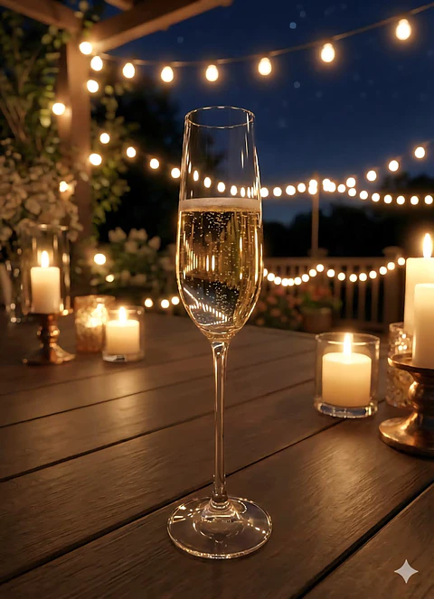 Set de 6 Copas Flauta, espumante 190 ml