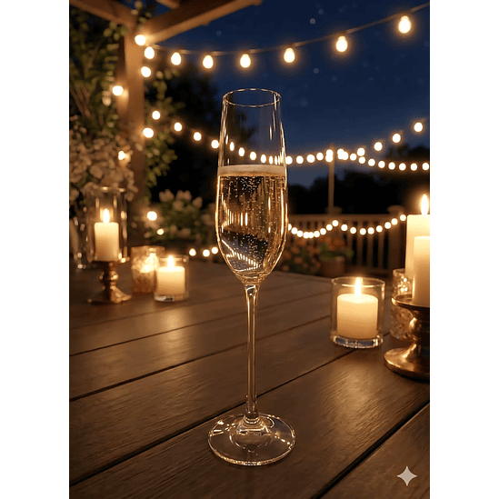 Set de 6 Copas Flauta, espumante 190 ml 1