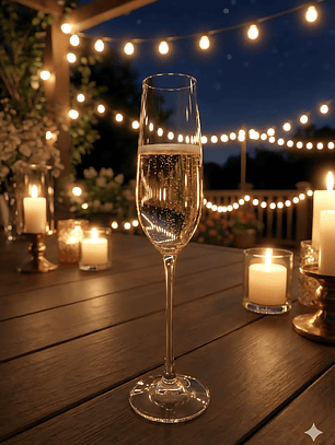 Set de 6 Copas Flauta, espumante 190 ml