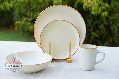 Set de Loza 16 piezas para 4 personas Beige.