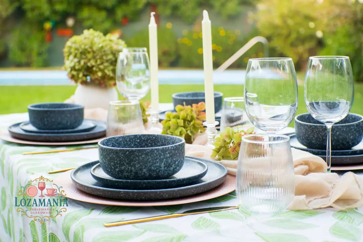 Set de loza 16 Piezas para 4 personas Negra estilo nórdico 5