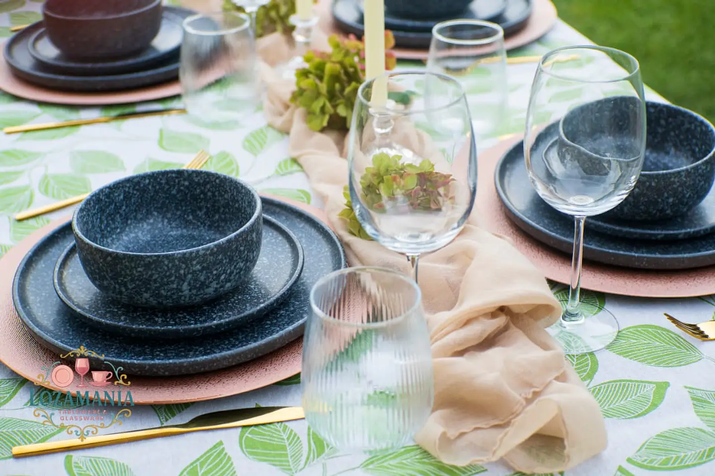 Set de loza 16 Piezas para 4 personas Negra estilo nórdico 8