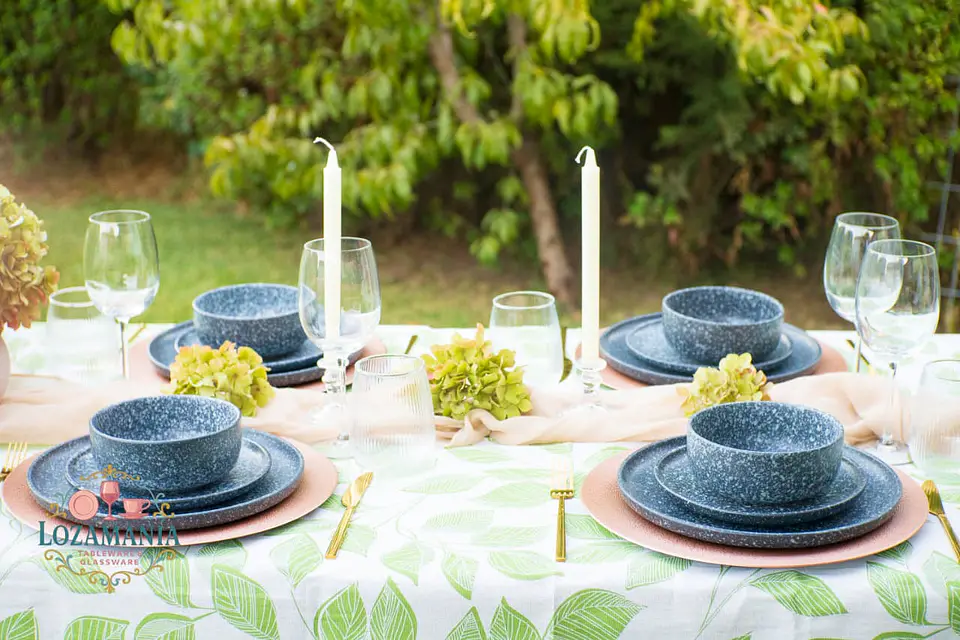 Set de loza 16 Piezas para 4 personas Negra estilo nórdico 11