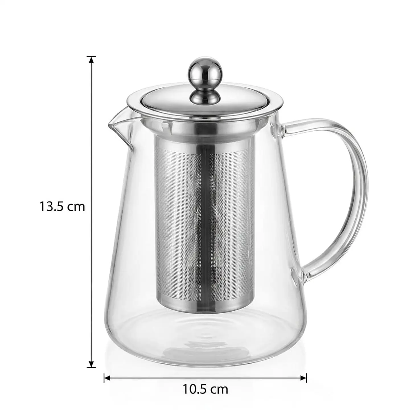 Tetera Infusora de Vidrio y Acero Inoxidable 550 ml 4