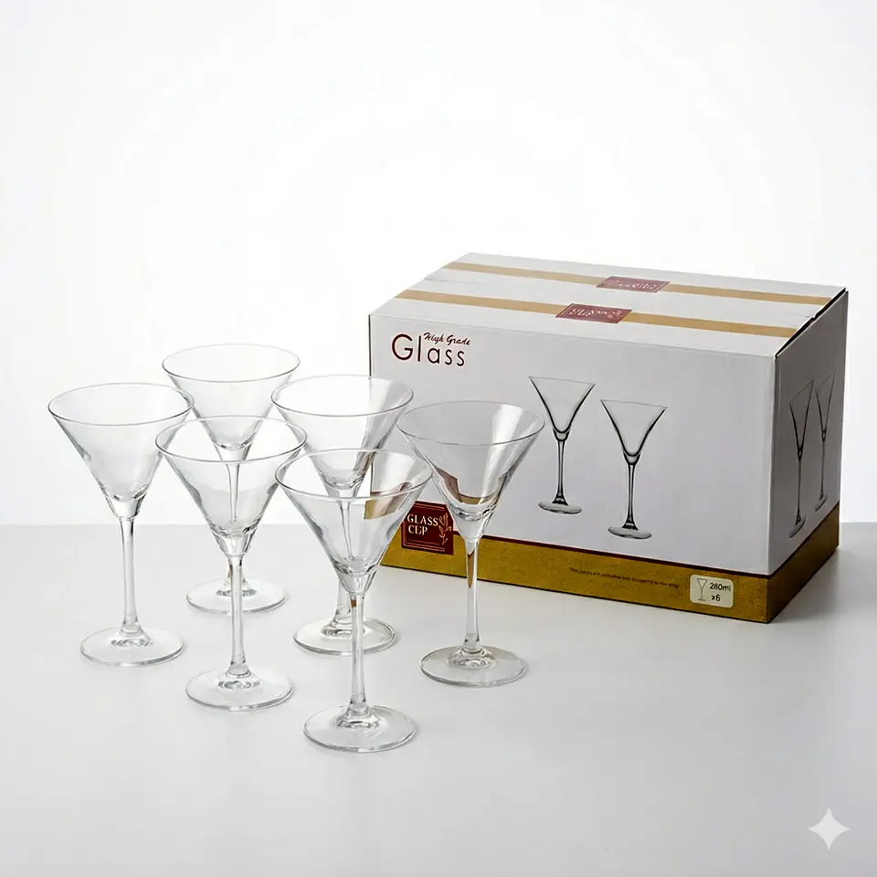 Set de 6 Copas Martini, Cosmopolitan Cristal 260 ml  3