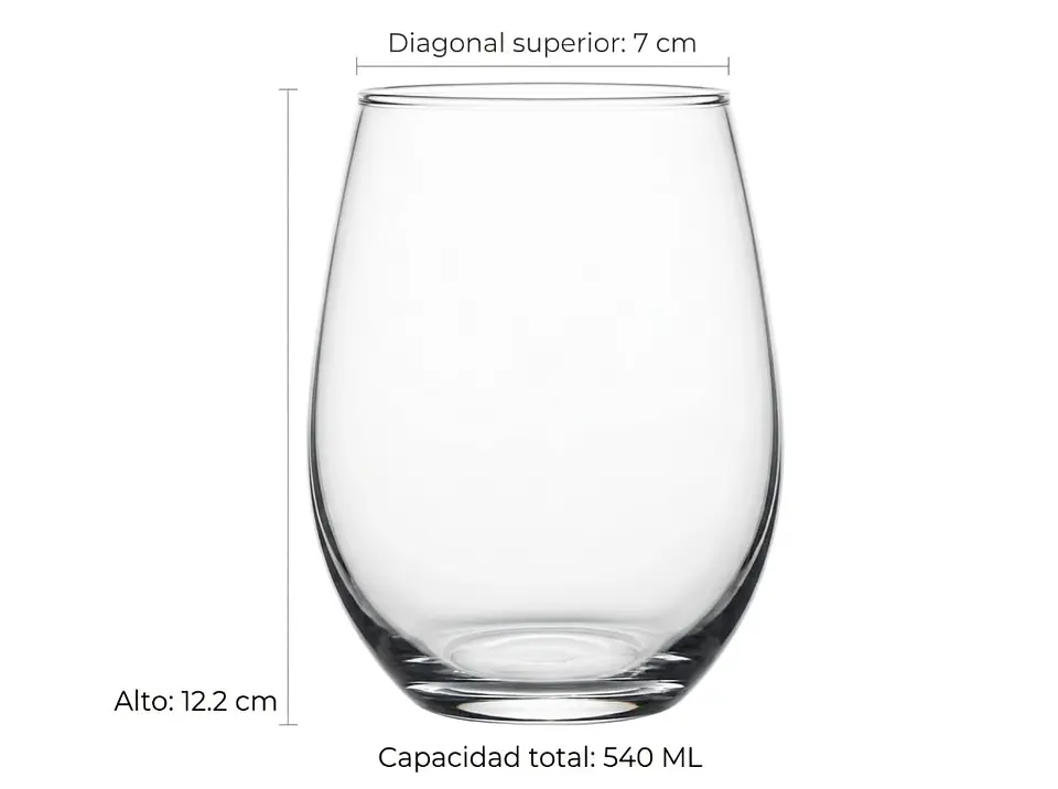 Set de 6 Vasos Cortos 540 ml 3