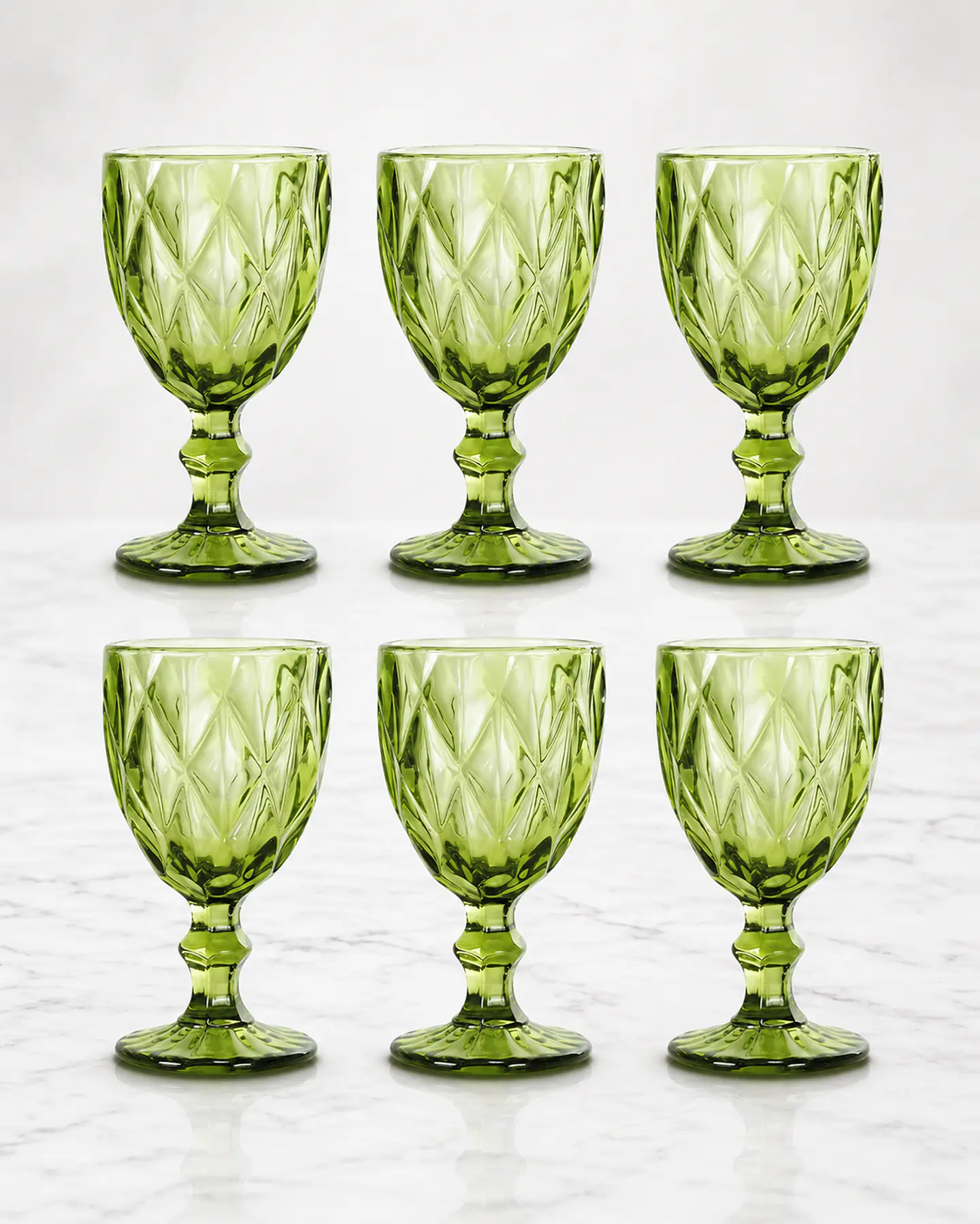 Set de 6 Copas Labradas 320 ml Colores 2