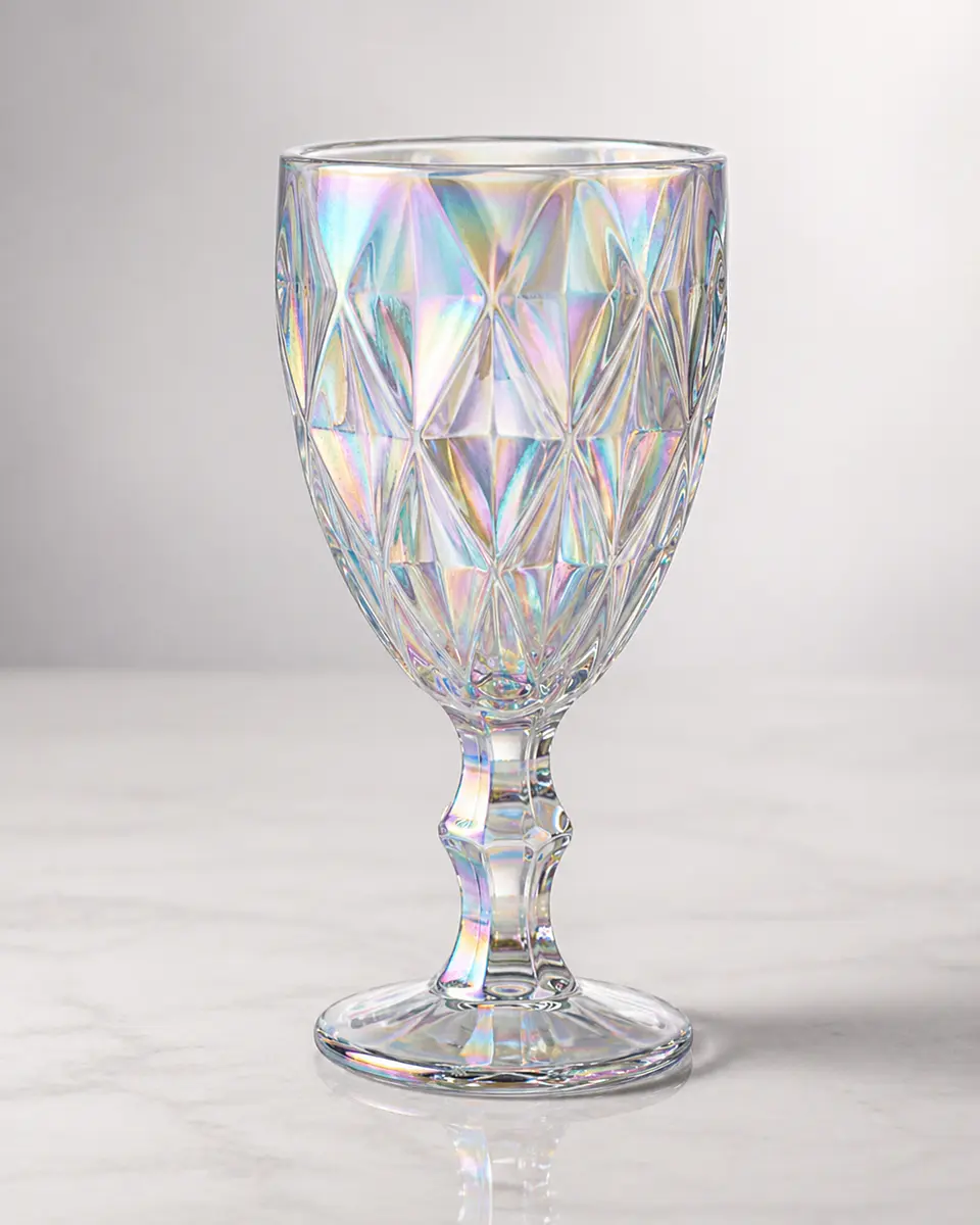 Set de 6 Copas labradas 320 ml Tornasol 1