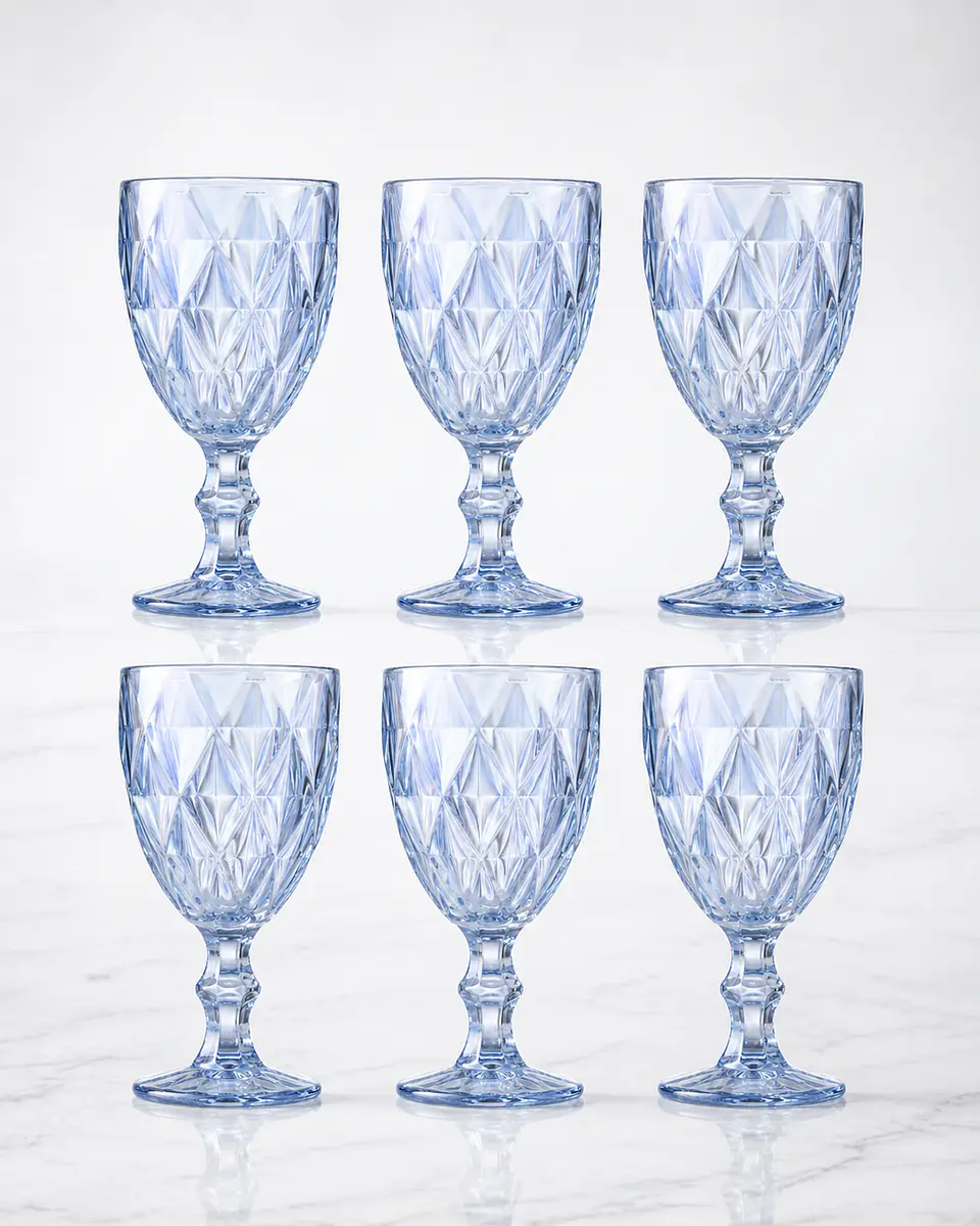 Set de 6 Copas labradas 320 ml Tornasol 4