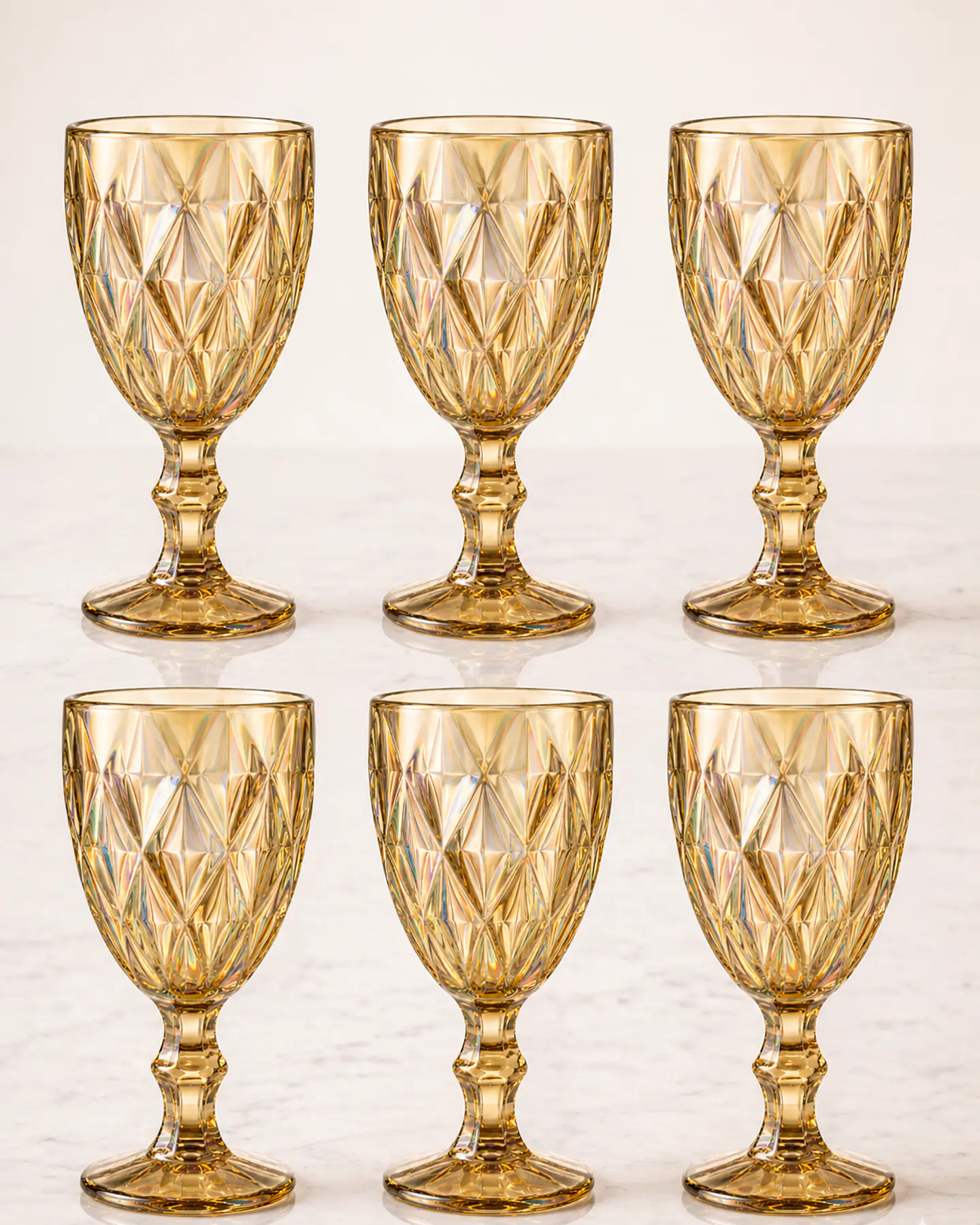 Set de 6 Copas labradas 320 ml Tornasol 6