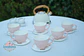 Set de 6 Tazas rosa con platillo - Miniatura 2