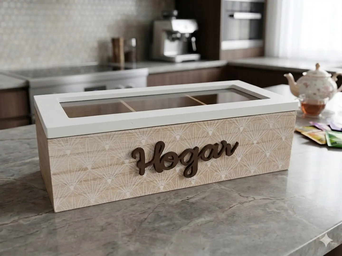 Caja de madera para bolsas de té 5