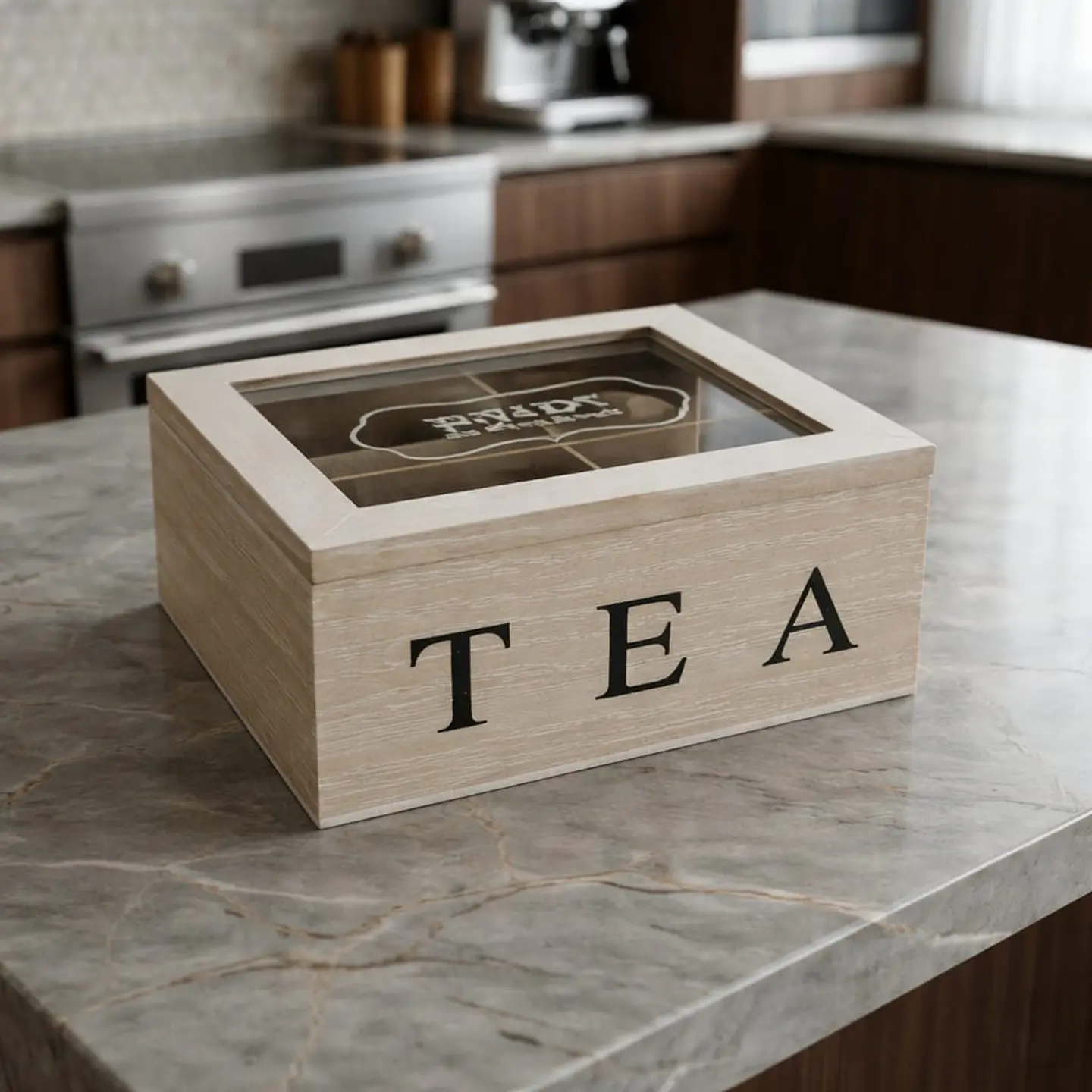 Caja de madera para bolsas de té 2