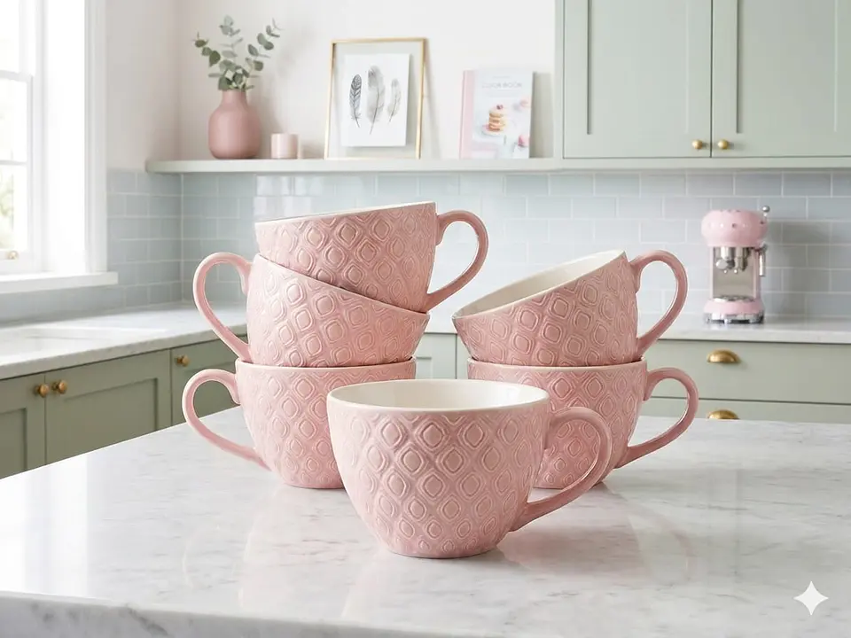 Taza Cerámica 500 ml Tonos Pasteles 1