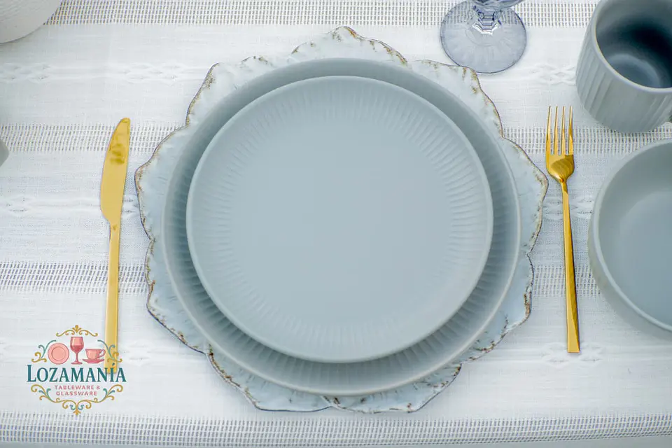 Set de loza 16 Piezas para 4 personas Gris  6