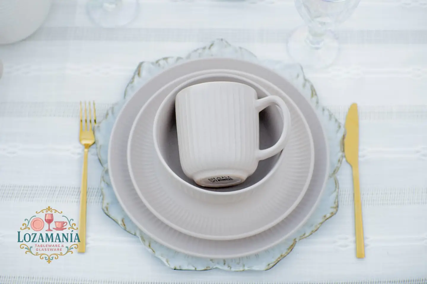Set de loza 16 Piezas para 4 personas Rosa Mate 7