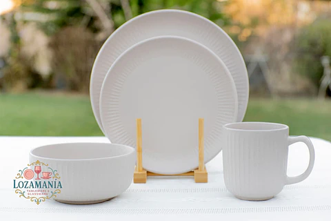 Set de loza 16 Piezas para 4 personas Rosa Mate