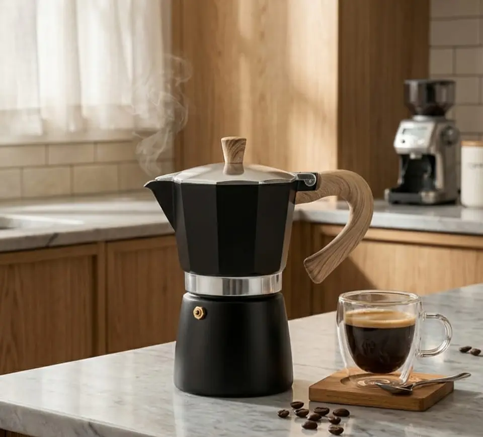 Cafetera Italiana de 6 tazas espresso Negra 1