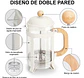 Prensa Francesa Blanco Marfil con Madera 800 ml - 350 ml - Miniatura 3