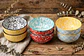 Set de 6 Cuencos, pocillos de Porcelana alta calidad 550 ml Colores - Miniatura 3