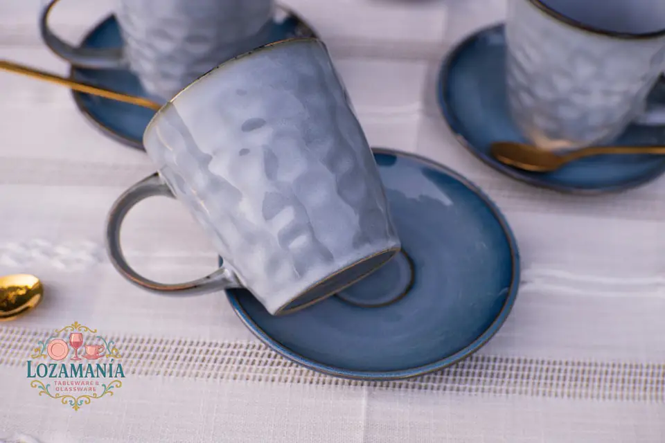 Set de Tazas Rústicas Bruma Boreal 6 personas  7