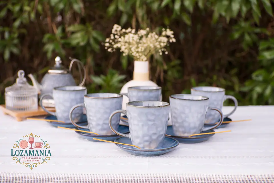 Set de Tazas Rústicas Bruma Boreal 6 personas  8