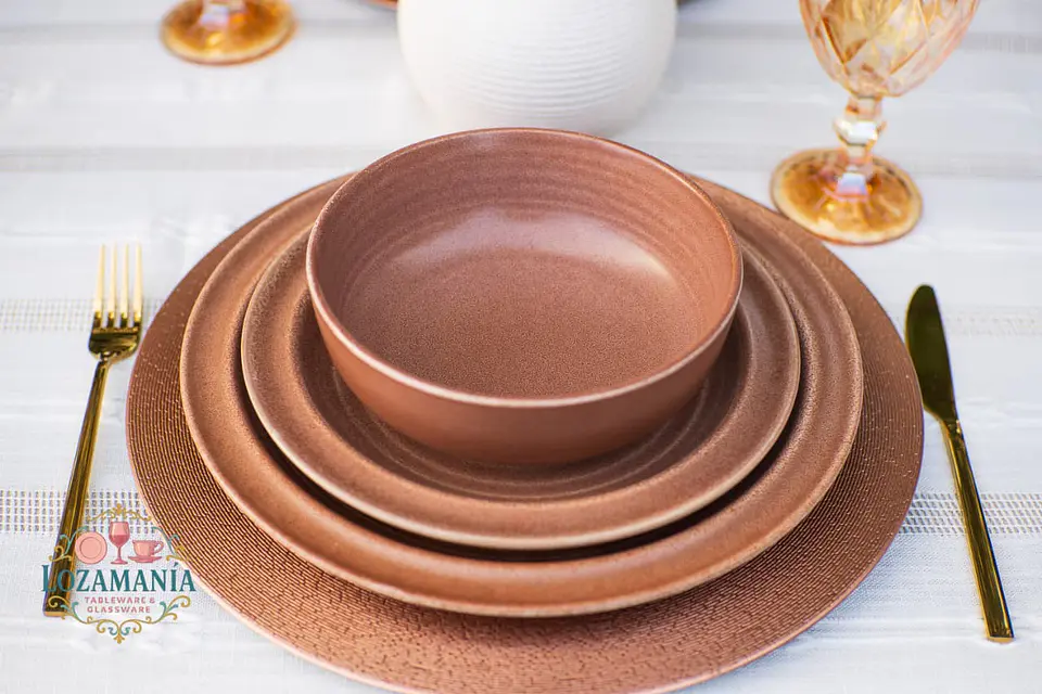 Set de loza Rustico para 6 personas 18 piezas 