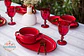 Set de Loza 4 personas 8 Piezas Turquesa y Rojo - Miniatura 11