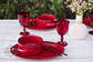 Set de Loza 4 personas 8 Piezas Turquesa y Rojo - Miniatura 12