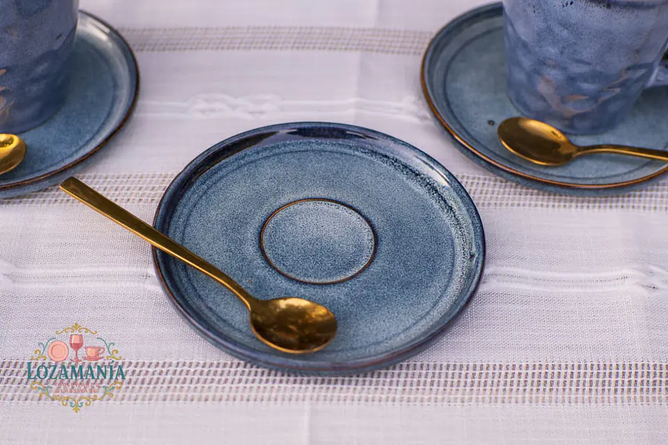 Set de 6 Tazas y platillos estilo Rústico 