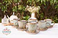 Set de 6 Tazas y platillos estilo Rústico 