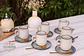 Set de 6 Tazas y platillos estilo Rústico 