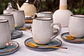 Set de 6 Tazas y platillos estilo Rústico 