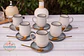 Set de 6 Tazas y platillos estilo Rústico 