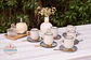Set de 6 Tazas y platillos estilo Rústico 